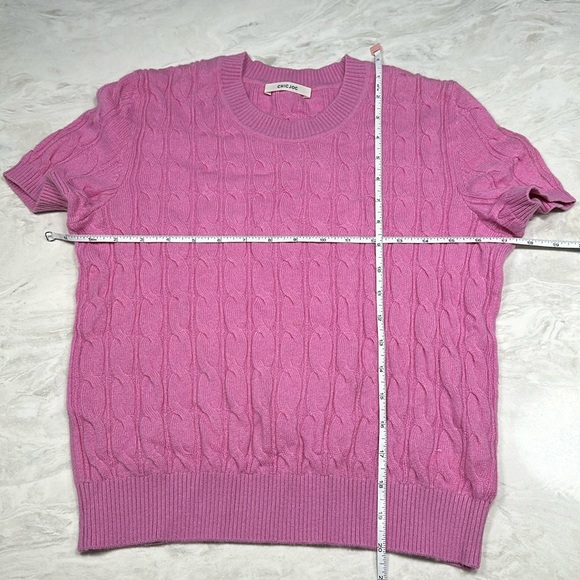 CHICJOC 100% Pure Cashmere Cable-Knit Crewneck Sweater - Picture 4 of 11